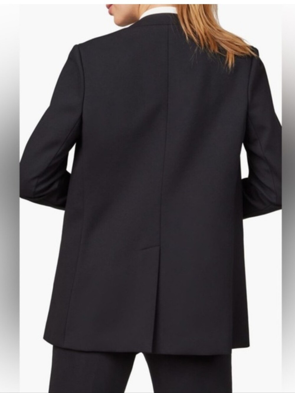 SPANX Black Collarless Oversized Ponte Knit Blazer Size Large #20384R - Picture 3 of 10